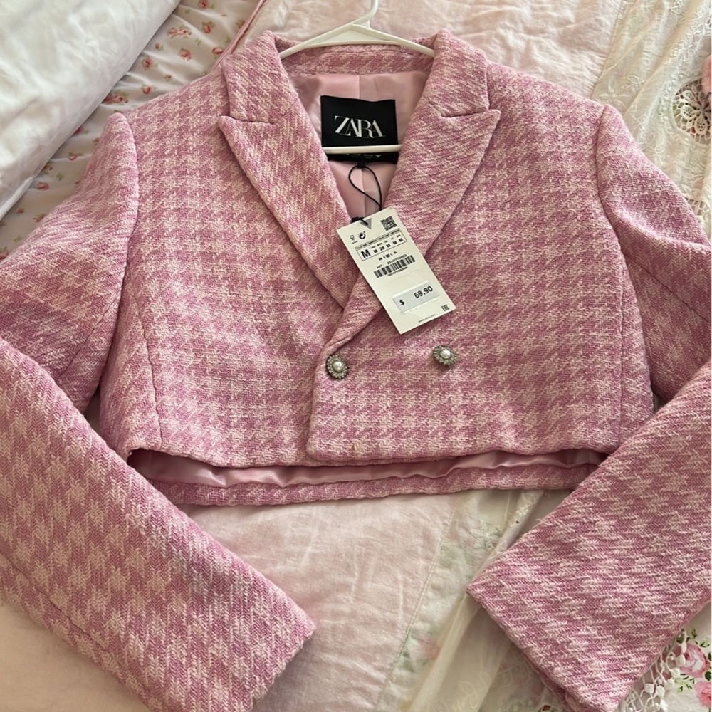 Zara houndstooth blazer BNWT